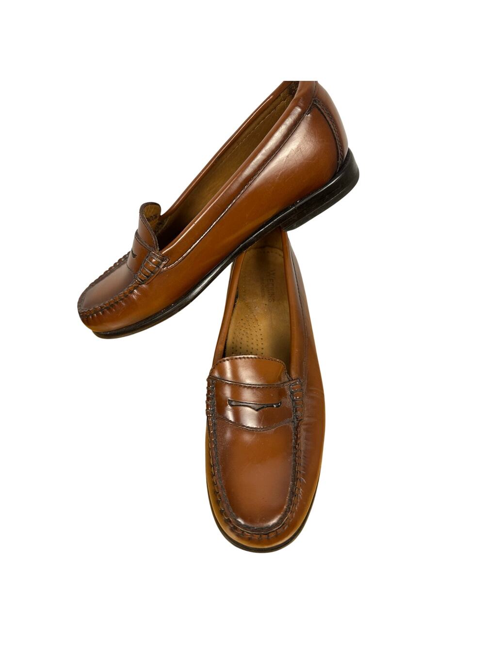 G.H. Bass Weejuns loafers classic penny strap hand-sewn moccasin stitching 6 1/2